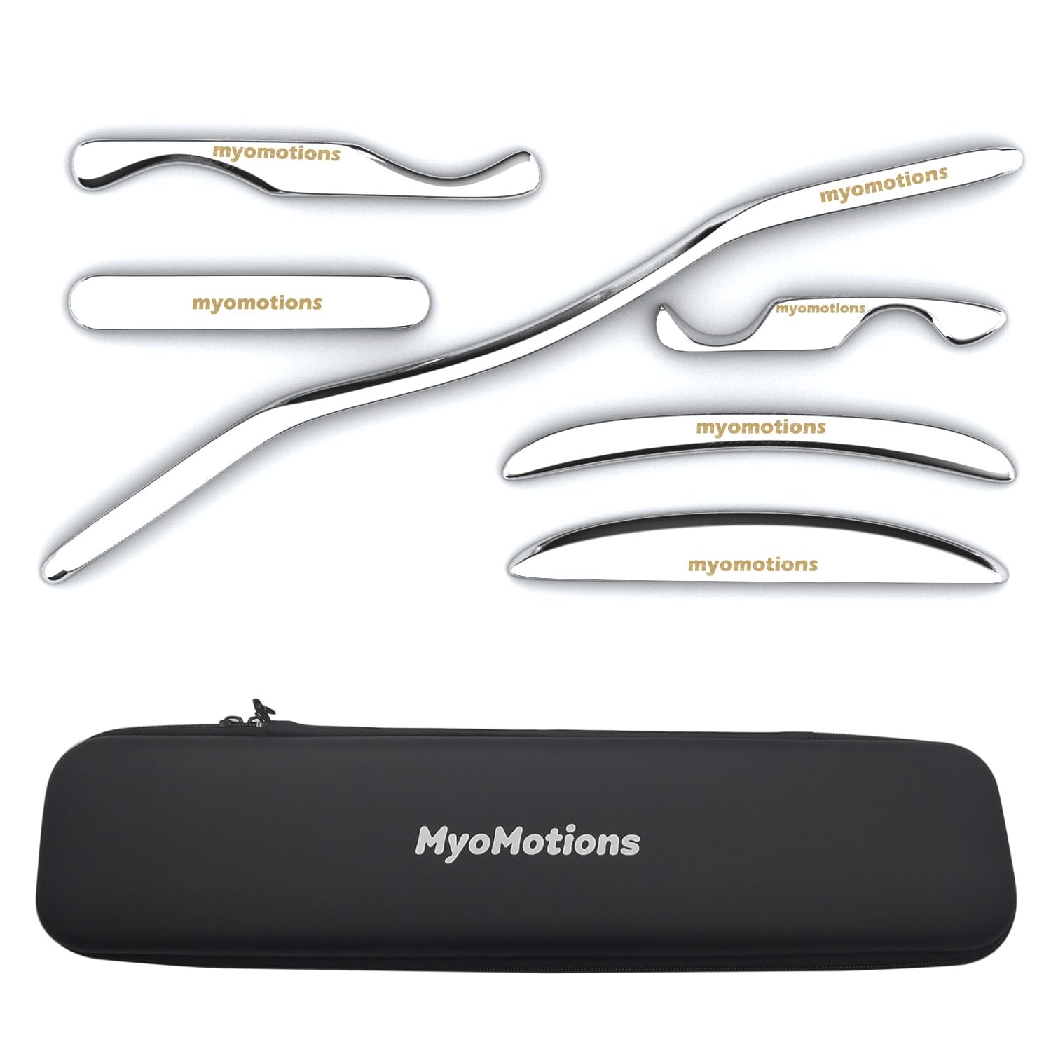 Deep Tissue Massage Tool 304 Stainless Steel 6-Piece Set – Myofascial Release