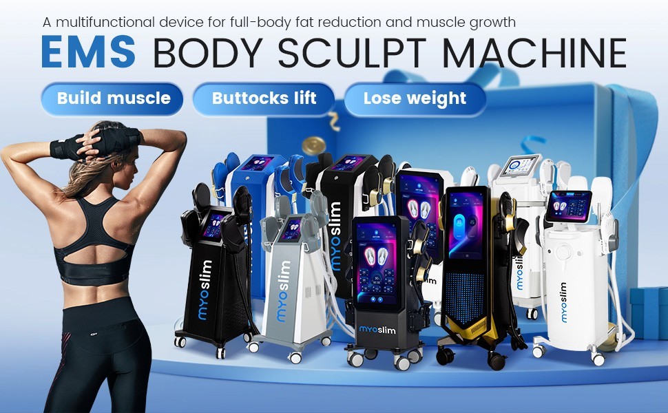 MYOslim HI-EMT 4-Handle Muscle Stimulator Body Sculpt Contour Massage Machine