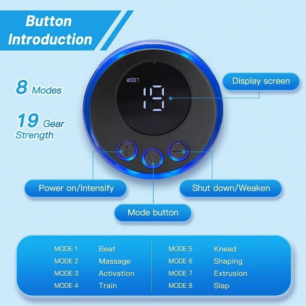 EMS Electric Foot Massager Mat Blood Circulation Muscle Stimulator Pad 8 Modes