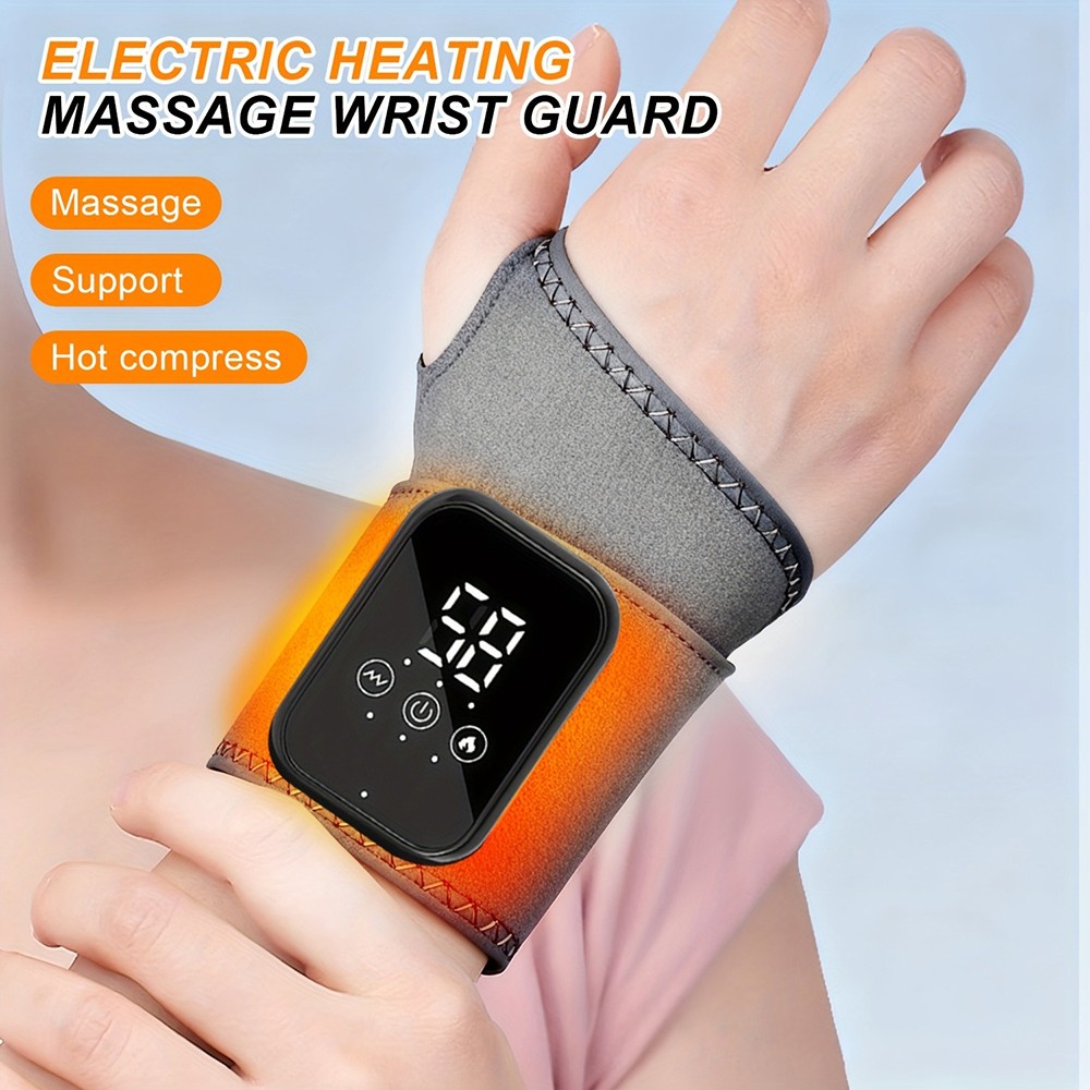 Wireless Hand Wrist Massager 3 Temp Levels 3 Intensity Suitable for Office Home