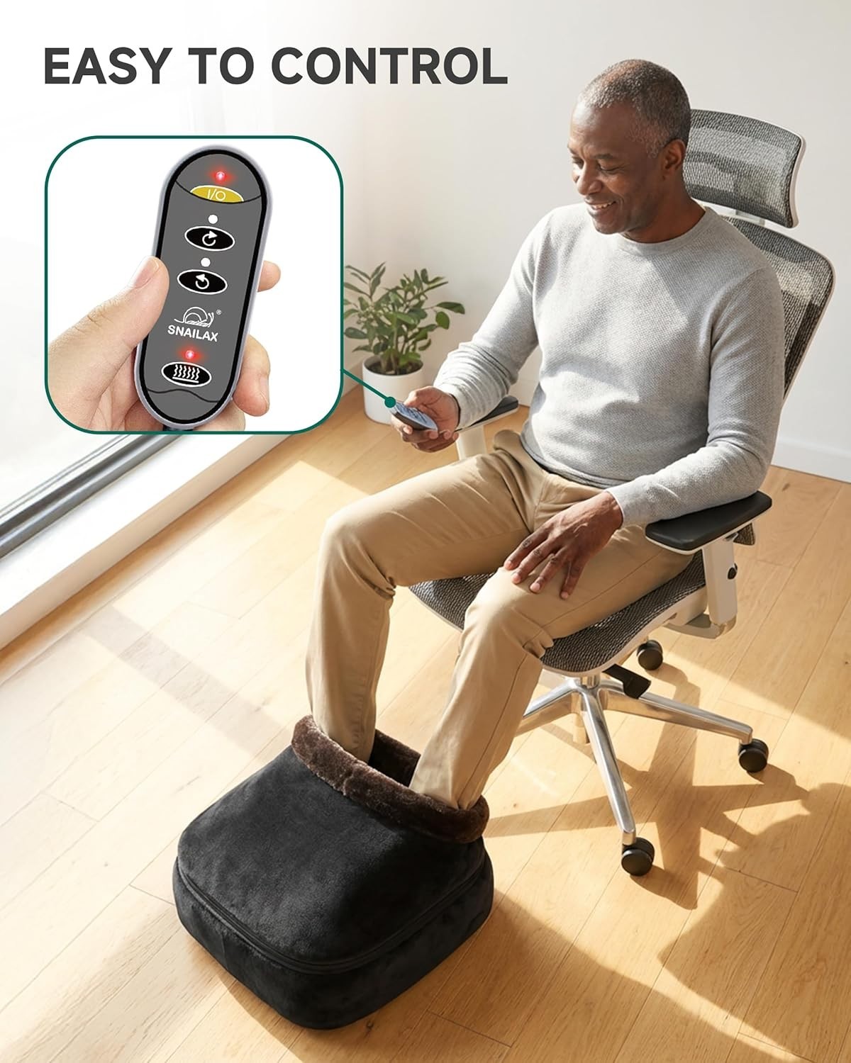 2-in-1 Shiatsu Foot and Back Massager with Heat – Kneading Foot Warmer, Elect…