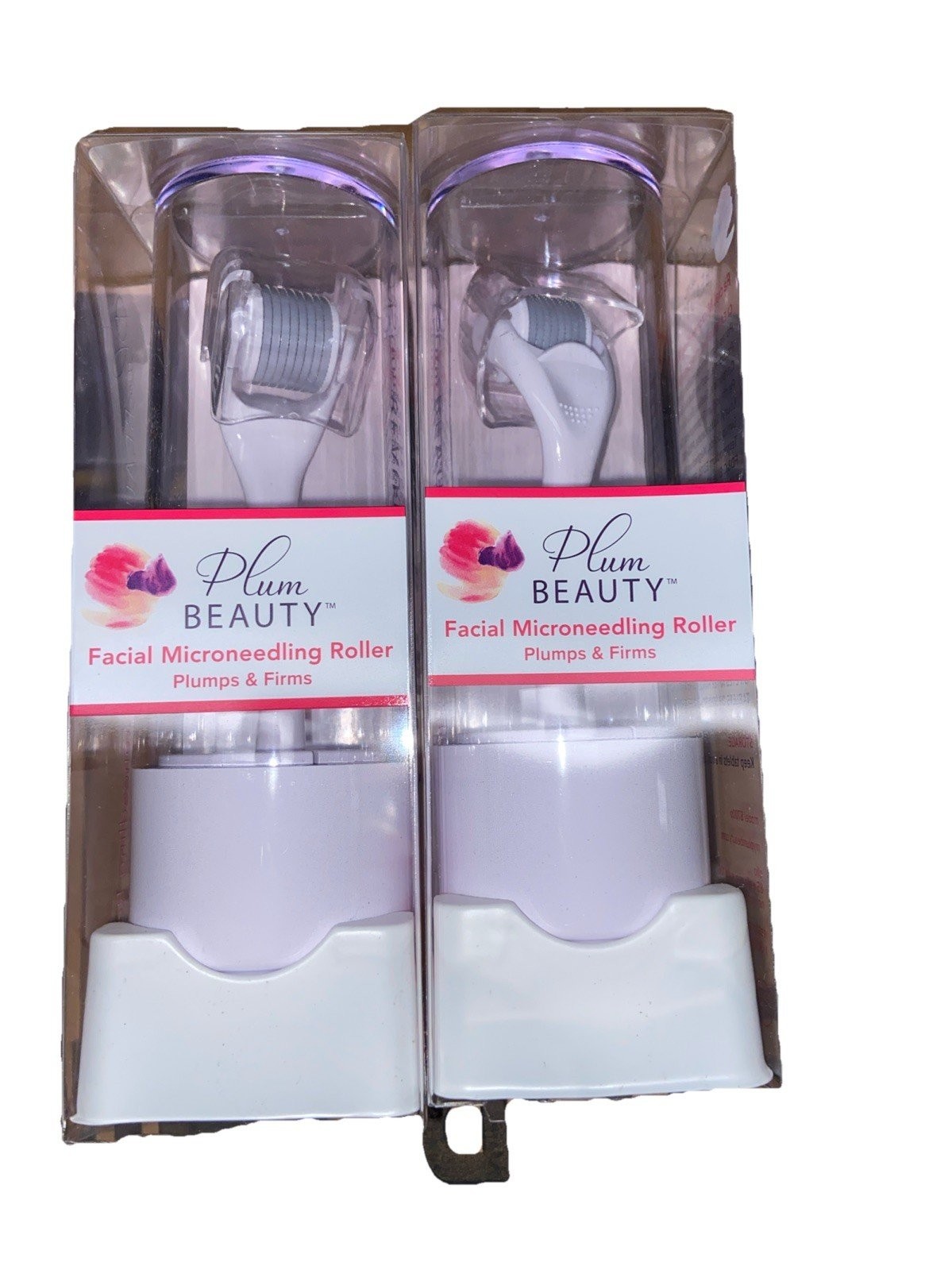 2 Plum Beauty Facial Microneedling Roller Skincare Tool Facial Plumping Massager
