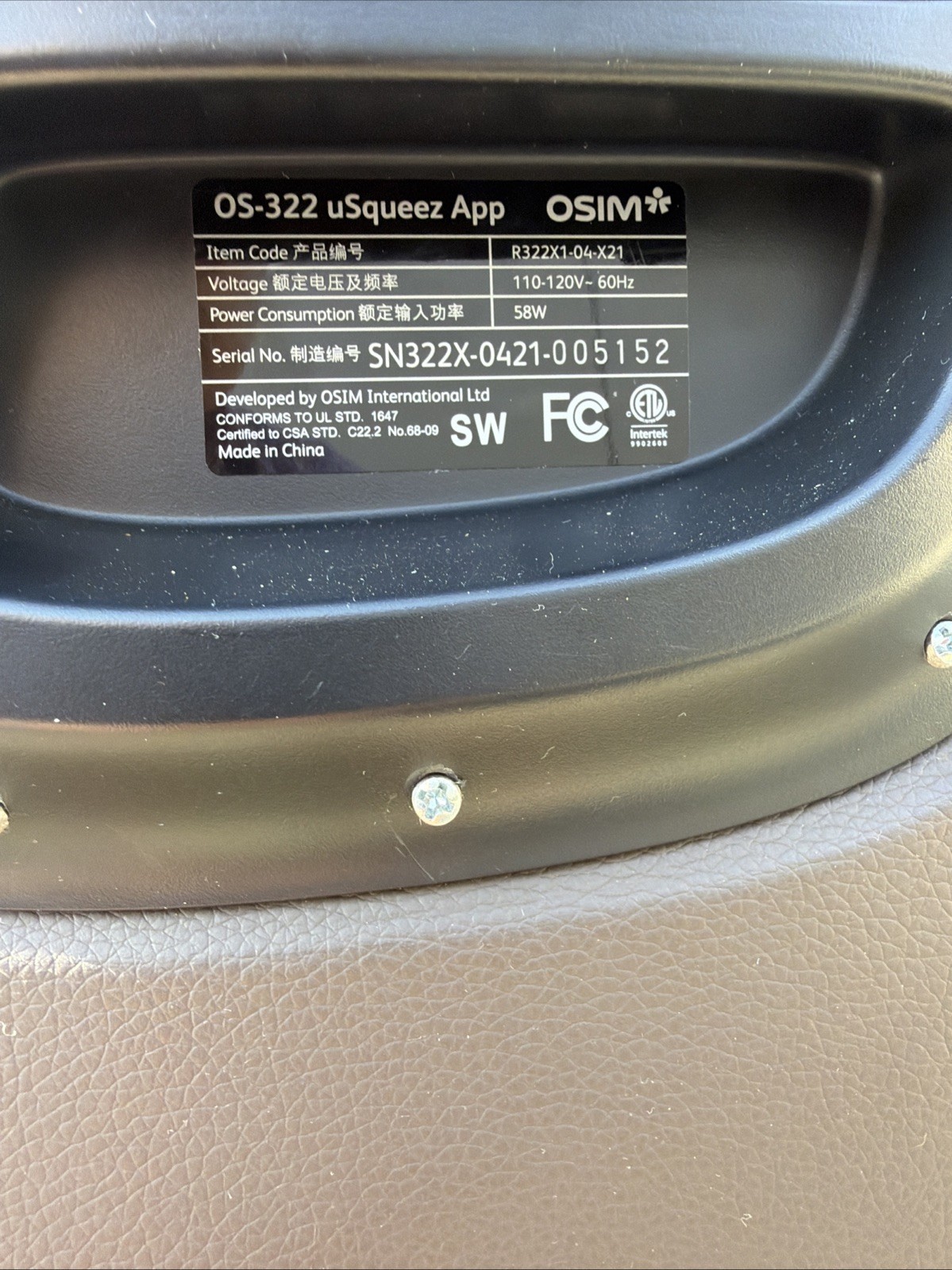 Osim OS-322 uSqueeze App Leg Massager 120V Portable Tested Working Soothe Pulse