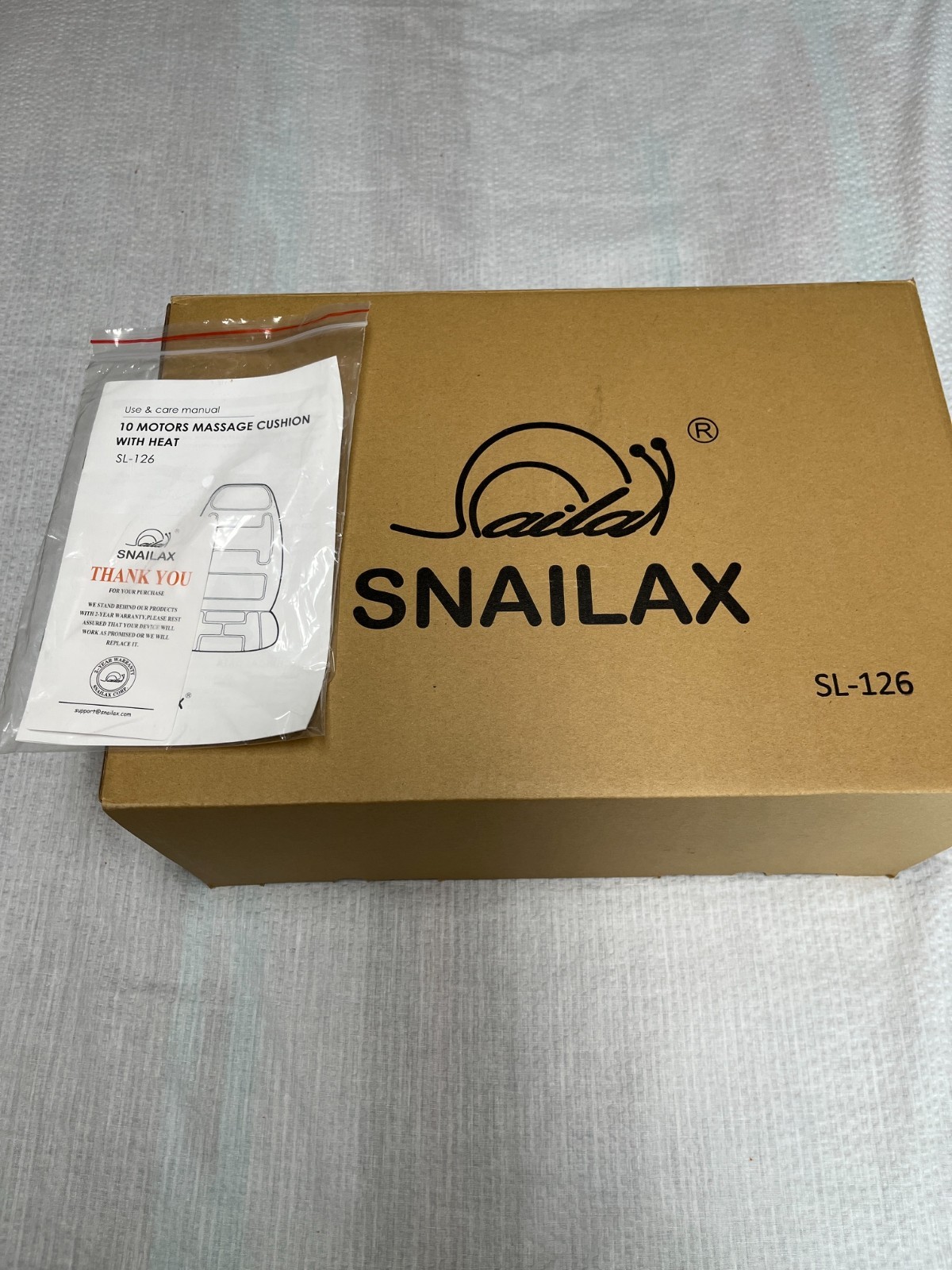 Snailax Back Massager with Heat -Extra Memory Foam Support Pad SL-126