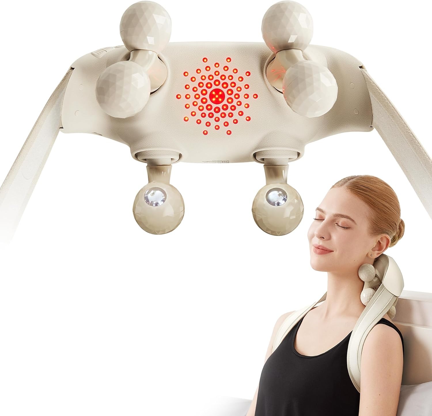 SKG H7 Ultra Shiatsu Neck and Shoulder Massager with Heat for Pain Relief