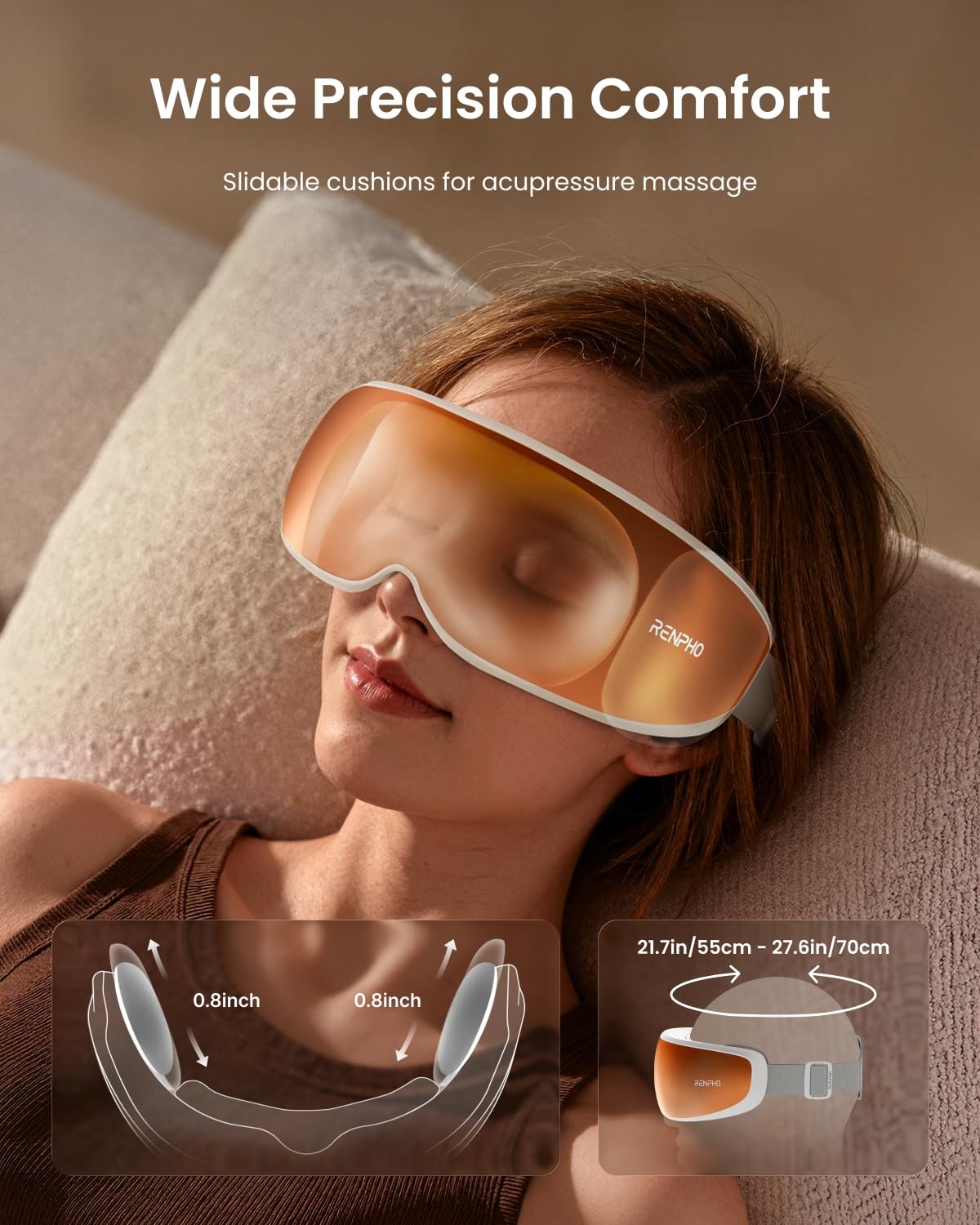 RENPHO Temple Massager Eye Massager for Migraines, Valentines Day Birthday Gi…