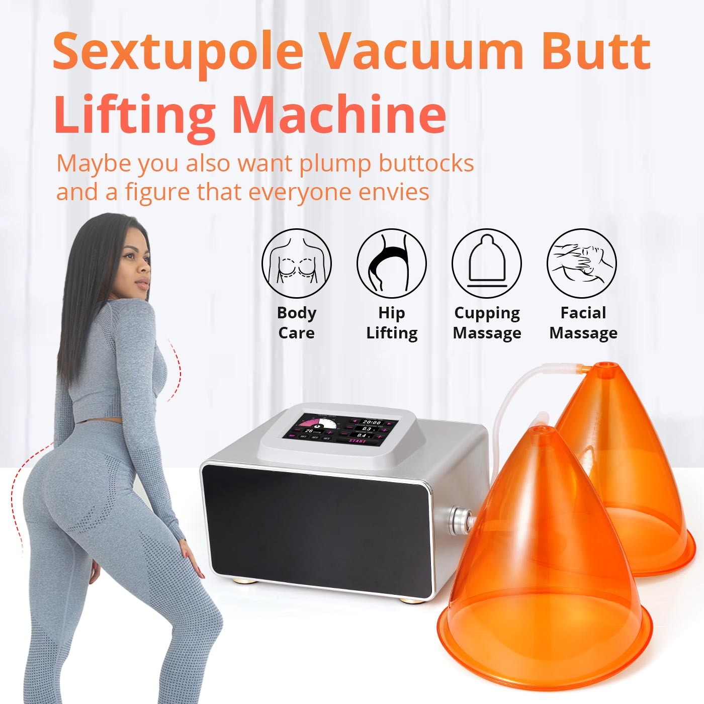 Pro 150ml Breast Enlargement Butt Enhancement Machine Scraping Therapy Massager