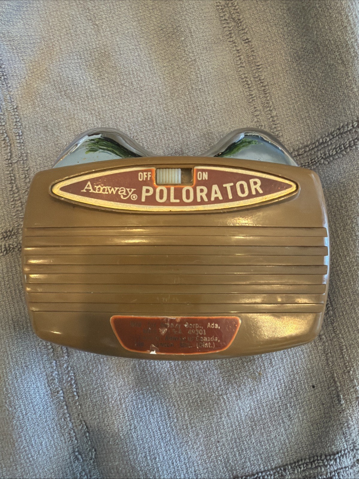 Amway Polorator 100 Vibrating Neck Massager PARTS OR REPAIR ONLY NO RETURNS.