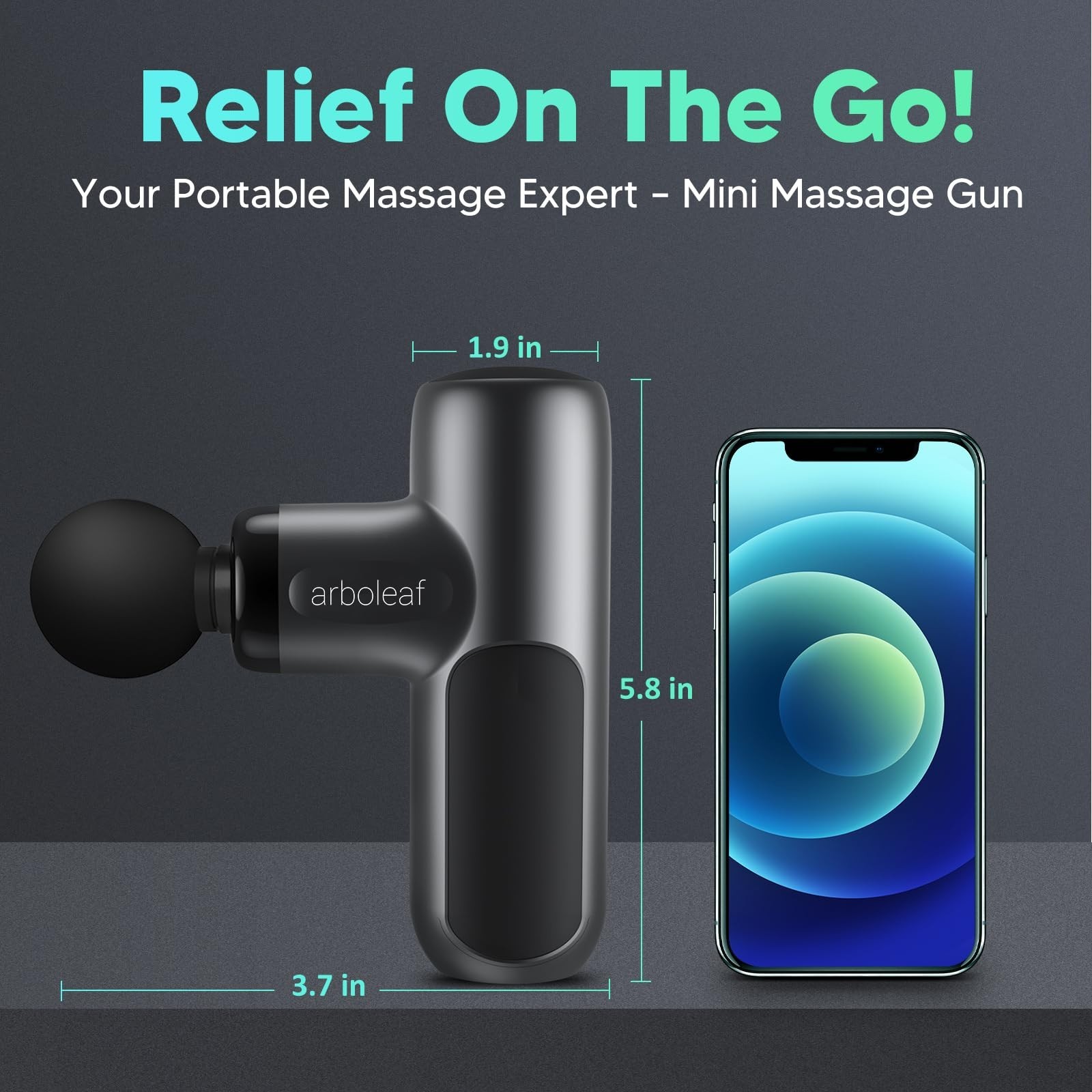 Mini Massage Gun Deep Tissue Percussion Muscle Massager for Pain Relief, Portabl
