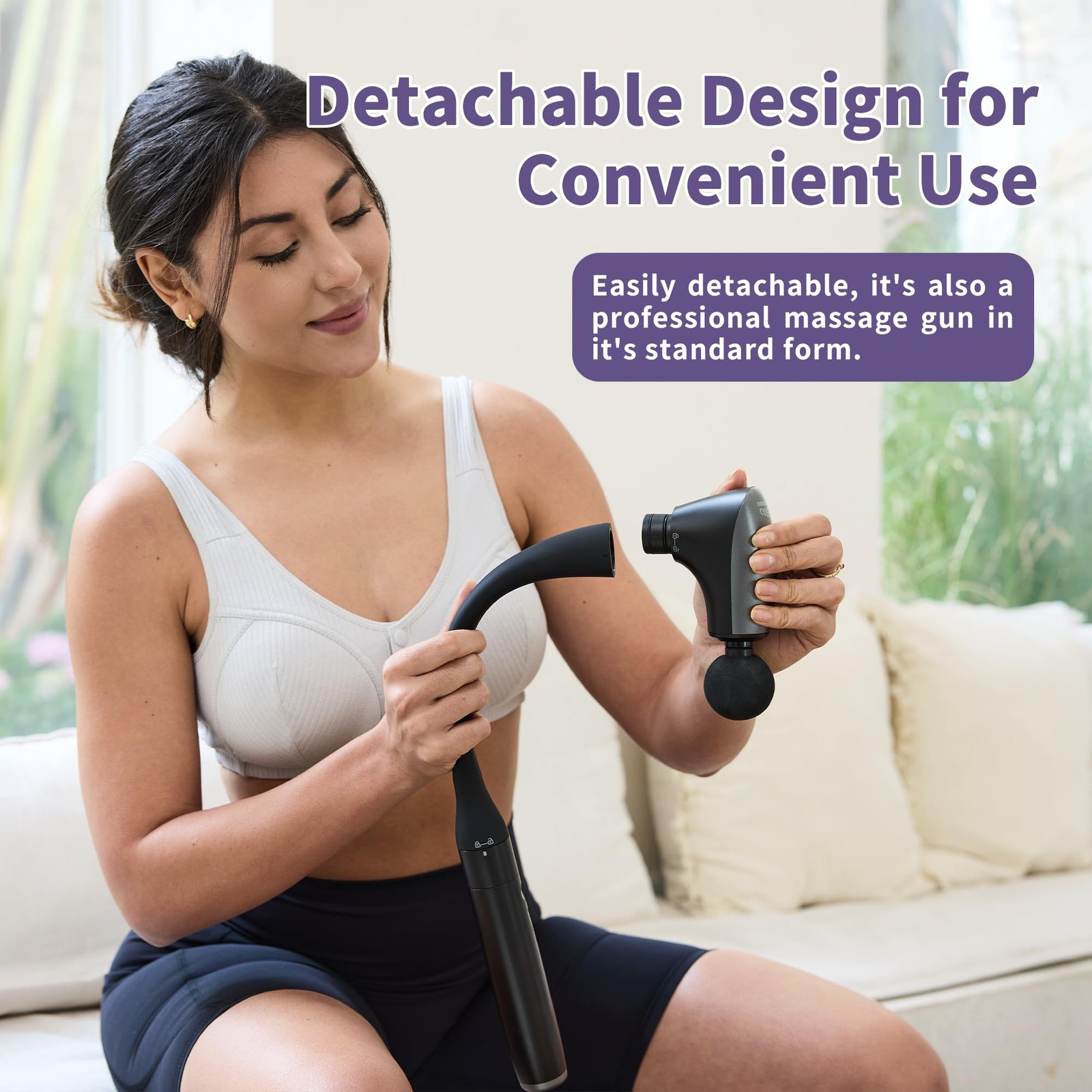2-in-1 Detachable Muscle Massage Deep Tissue with 20» Extension Handle, Back…