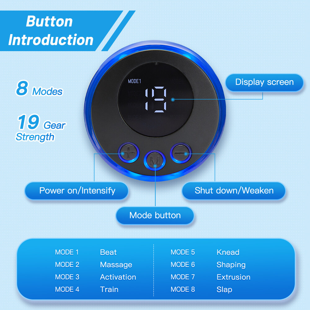 Portable Electric Foot Massager Pad Blood Circulation Muscle Stimulator Mat 2023