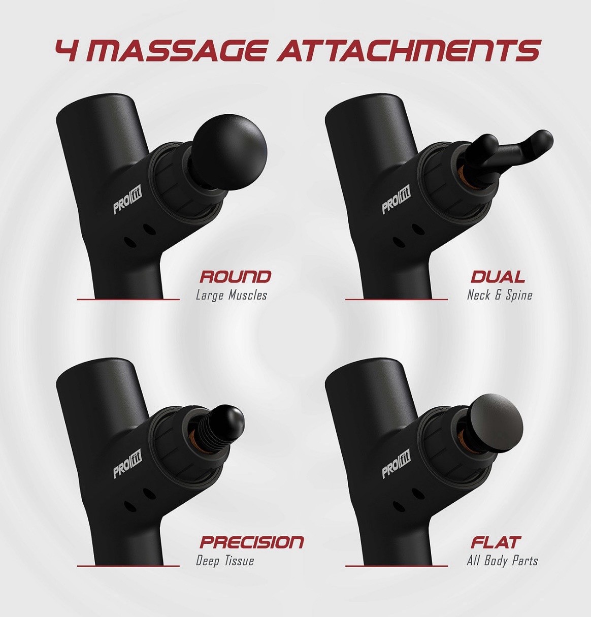 PROfit Percussion Massage Gun Rechargeable Deep Tissue Massager