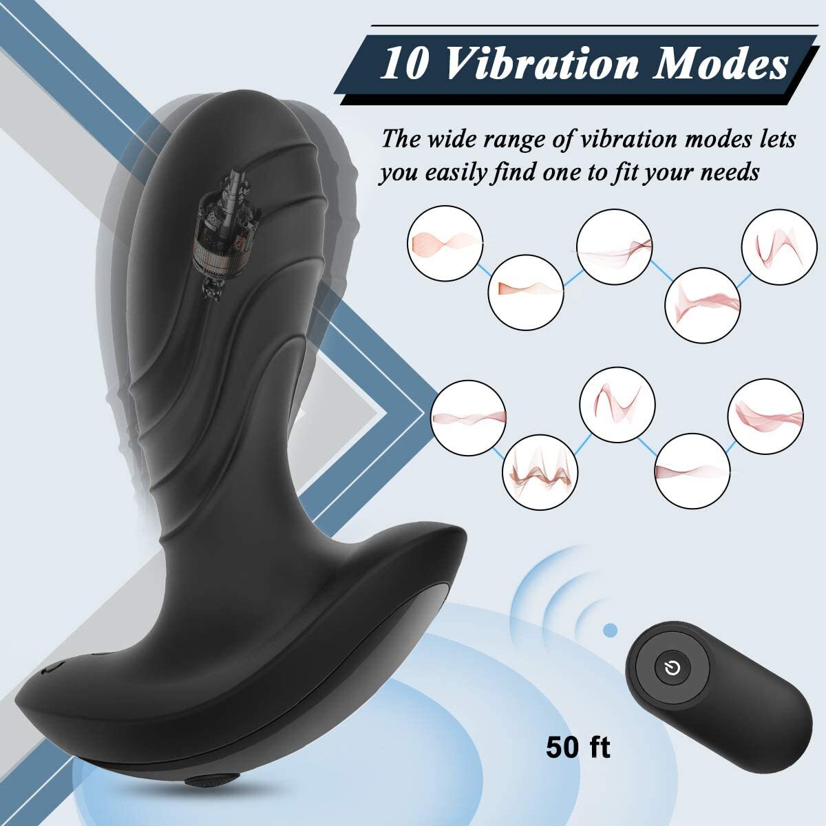 Powerful Prostate Massager Dual Motor Male Waterproof-Vibrators-USB-Rechargeable