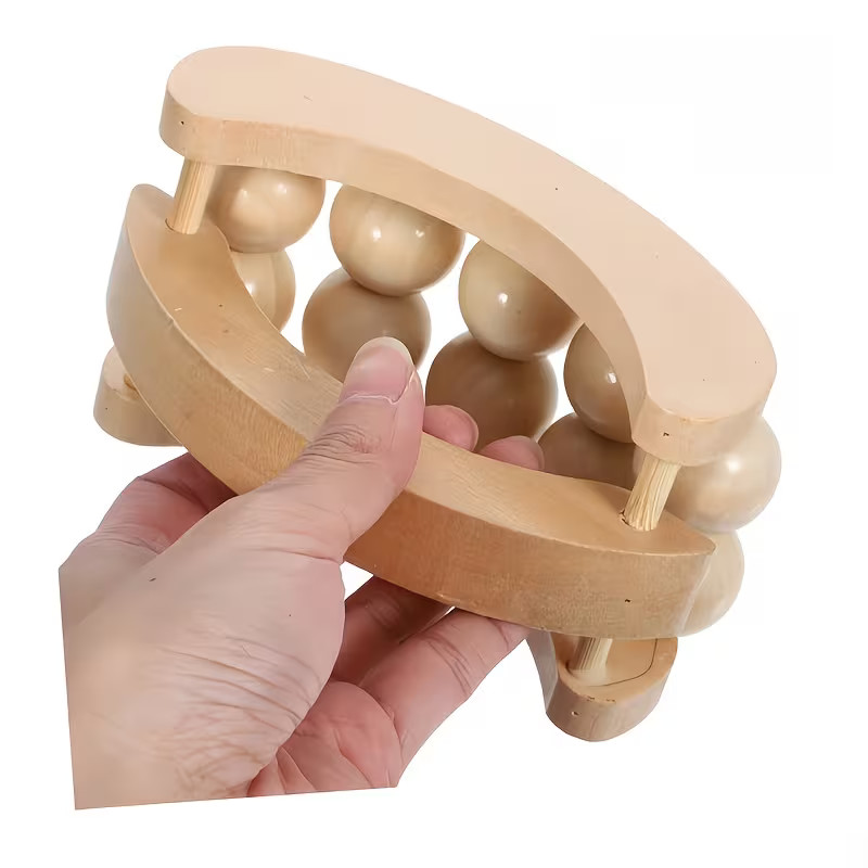 Handmade Wood Massage Ball Roller Deep Tissue Portable for Athletes