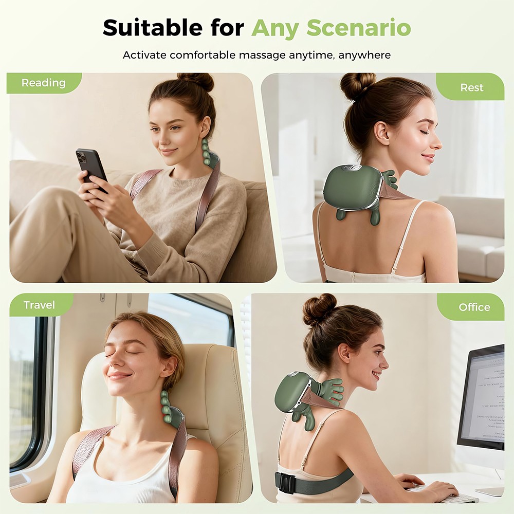 Electric Neck & Shoulder Massager with Heat Shiatsu 4D Kneading Pain Relief