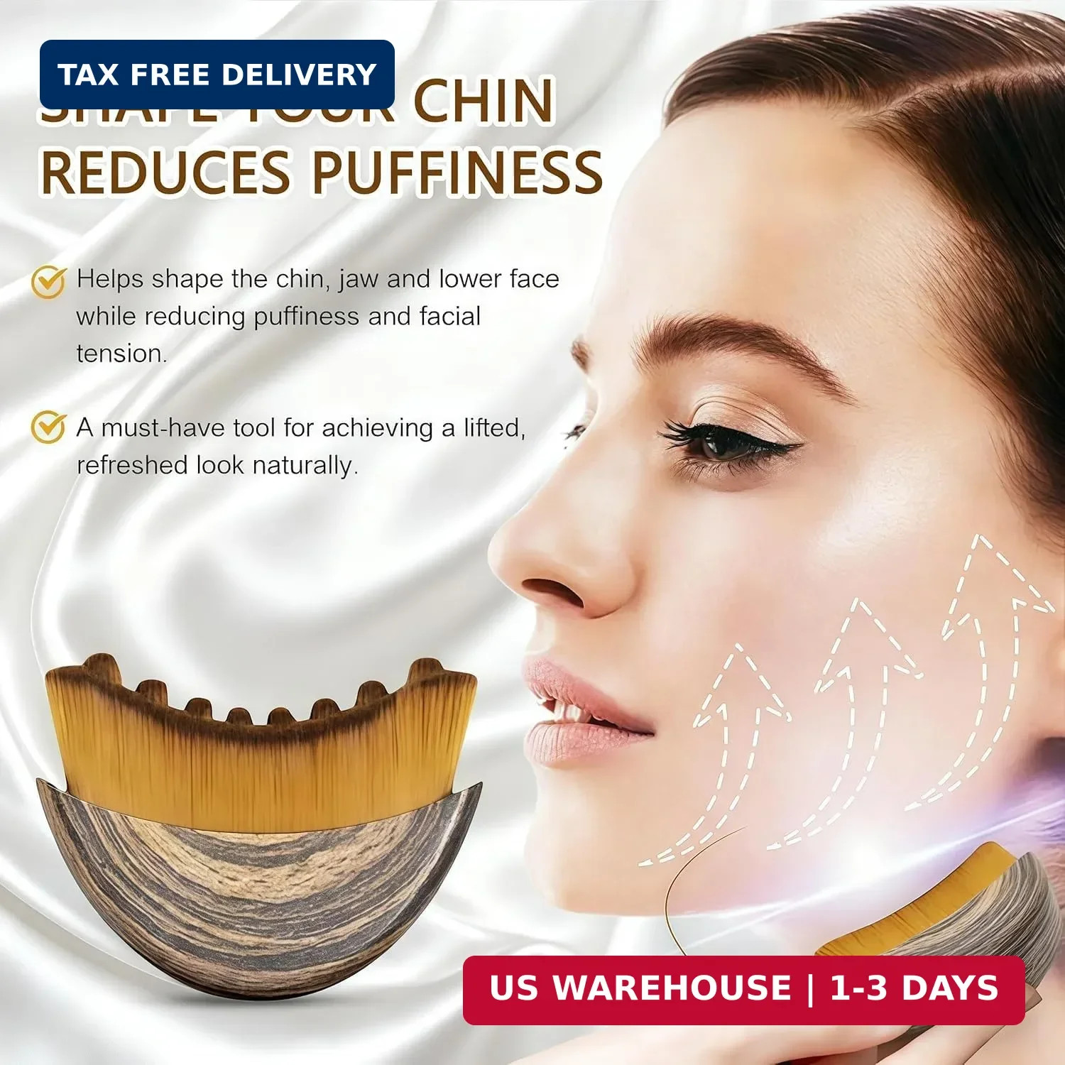 New Lymphatic Contour Face Brush – Dry Brushing Face Massager for Lymphatic Drai