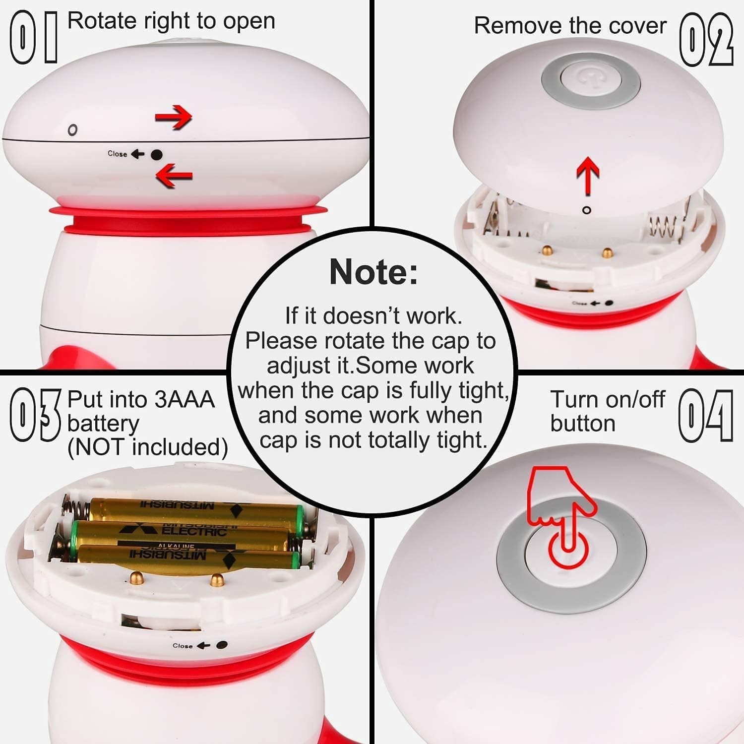 Portable Mini Vibrating Massager with LED Light for Pain Relief and Relaxation