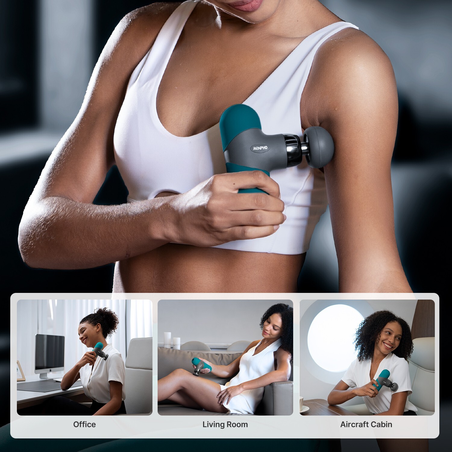 RENPHO Massage Gun Percussion Massager Deep Tissue Muscle vibrating Massager New