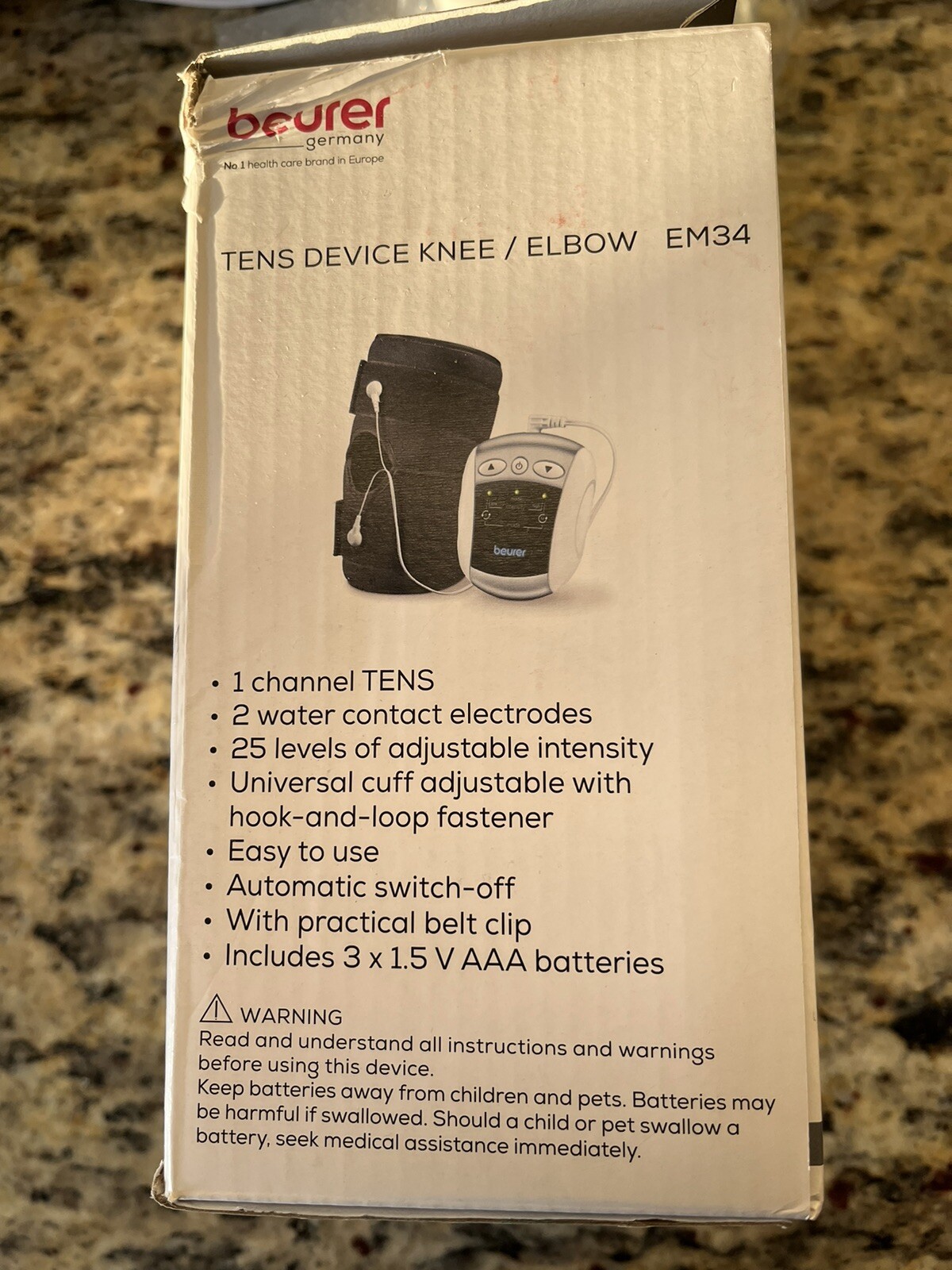 Beurer EM34 2-in-1 Knee & Elbow Tens Unit Electric Massager TML1010