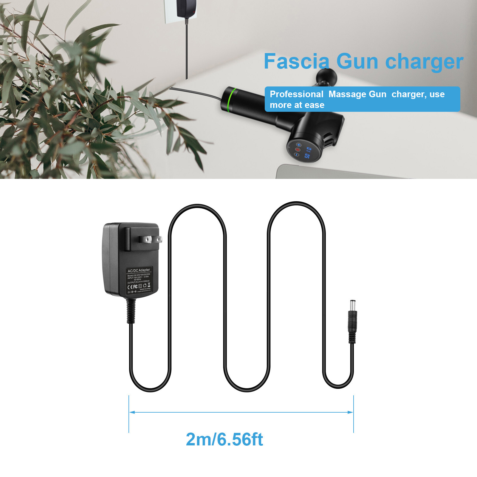 24V/25.2V/26V Massage Gun Power Supply Charger Muscle Blaster Power Adapter