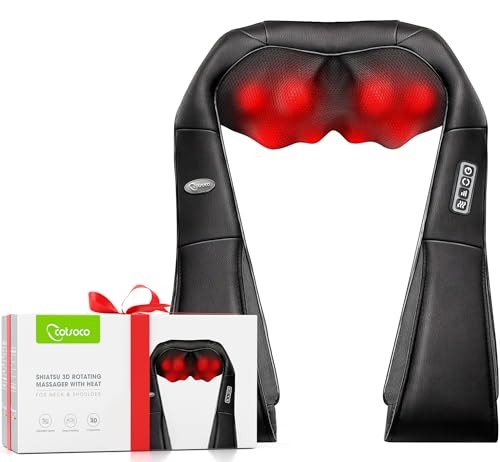 COTSOCO NECK MASSAGER,SHIATSU BACK MASSAGER WITH HEAT,COTSOCO – – Scratch & Dent