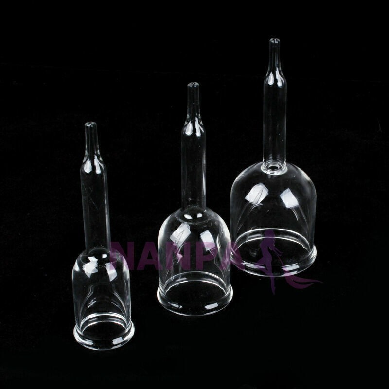 3PCS Replace Vaccum Cupping Glass Cup For Vacuum Therapy Breast Beauty Machine