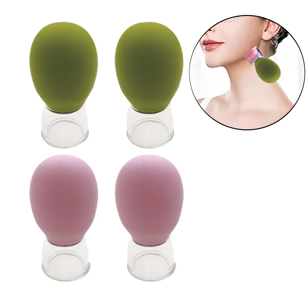 4Pcs Facial Cupping Set Vacuum Suction Face Body Eyes Massage Cupping Cups NEW