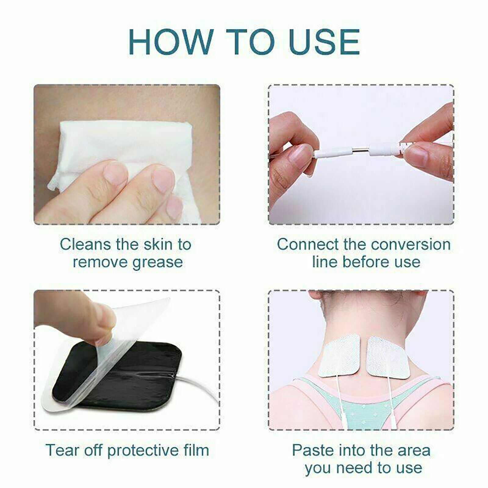 40PCS Replacement Electrode Pads for Massagers Units 2×2» FDA Approved USA
