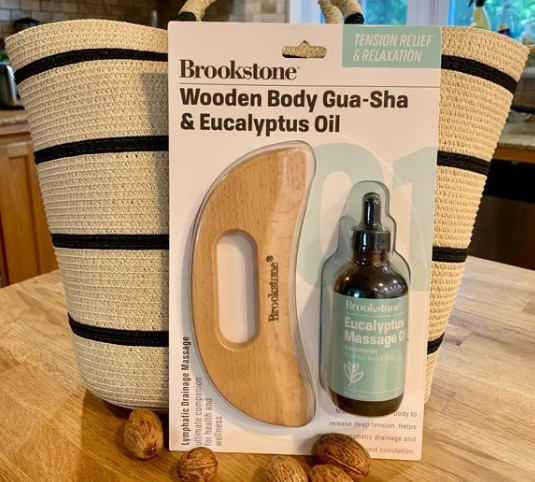 Wood therapy massage tool + Eucalyptus Massage Oil