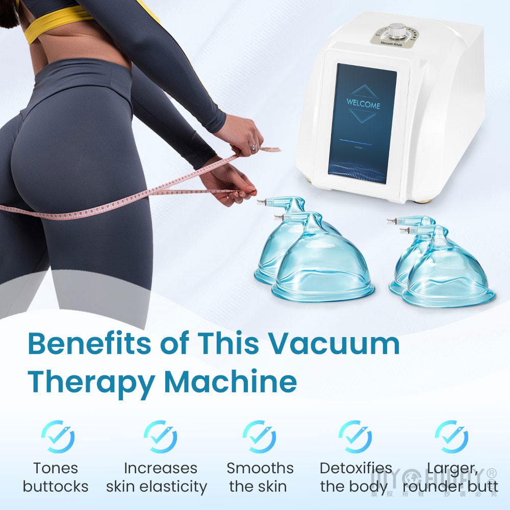 Professional Buttock Vacuum Therapy Machine -73kPa Strong Suction 4 Cups US