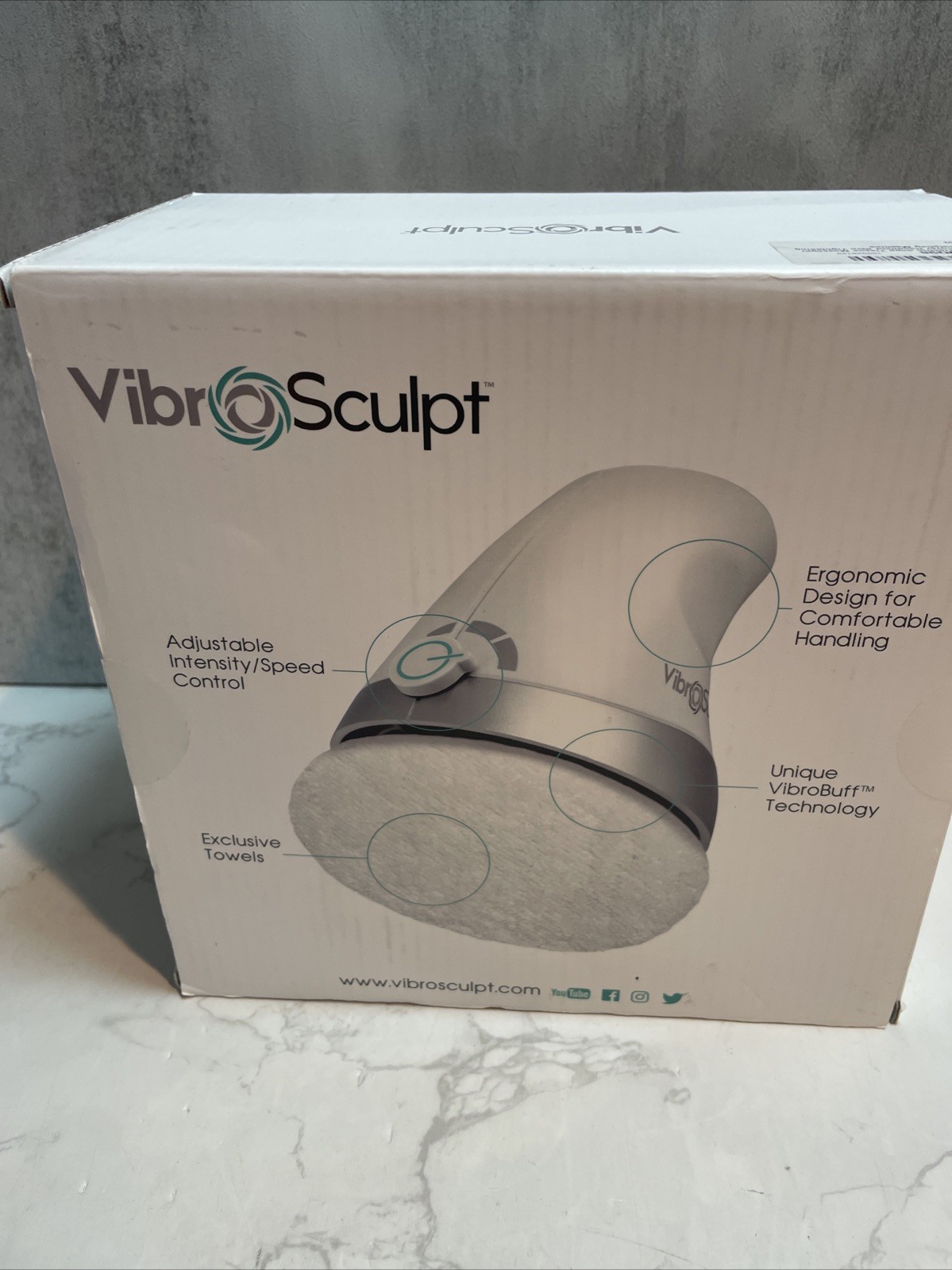 Vibro Sculpt Electric Deep Tissue Massager Cellulite Remover White NEW Sealed