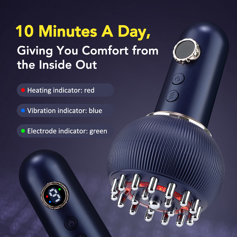Electric Lymphatic Drainage Machine Meridian Body Massage Brush Microcurrent US