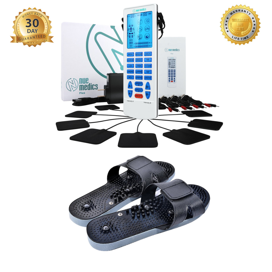 Tens Ems Unit Muscle Stimulator Pulse Massager Device Reflexology Slipper
