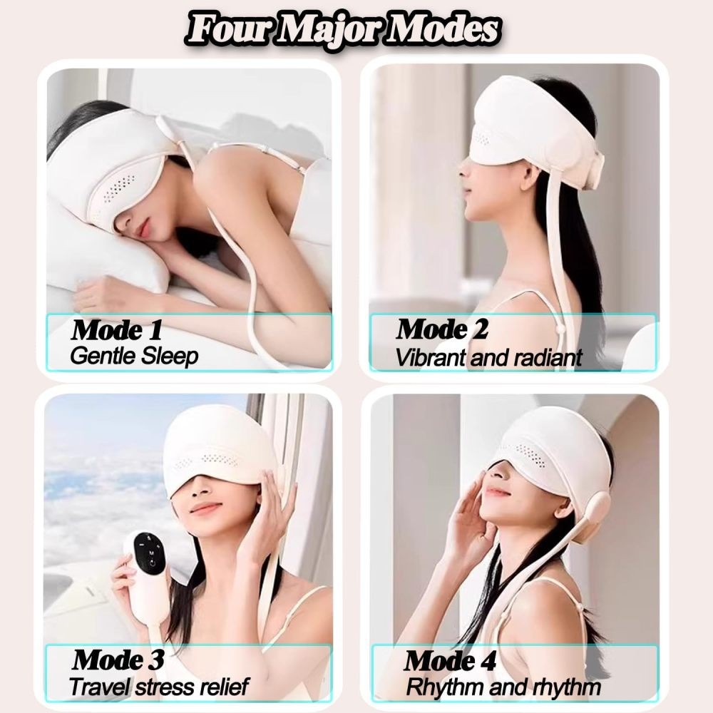 Electric Head Eye Massager 6 Airbag Heating Headache Massager Scalp Stress Relax