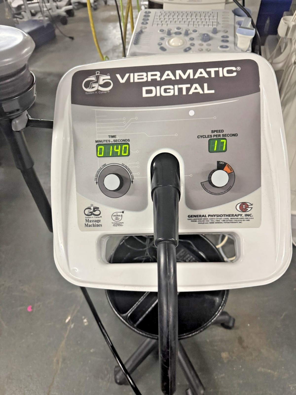 G5 Vibramatic Therapy Massager With Cart And All Massage Wands