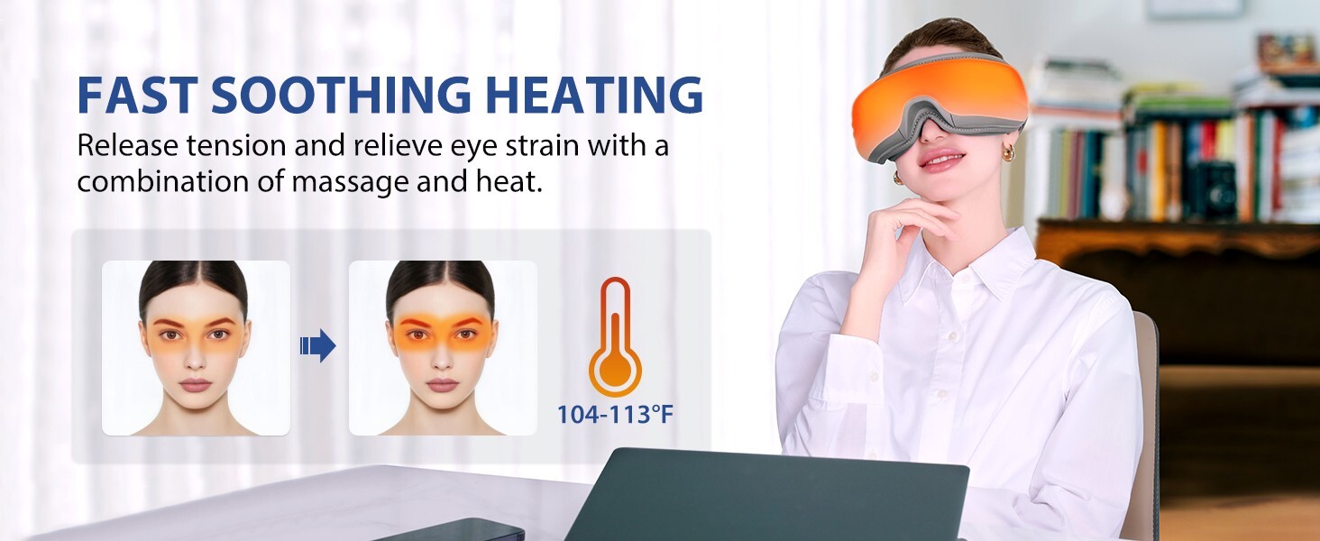 Eye Massager with Heat & Bluetooth Music, Christmas Birthday Gifts for Women …