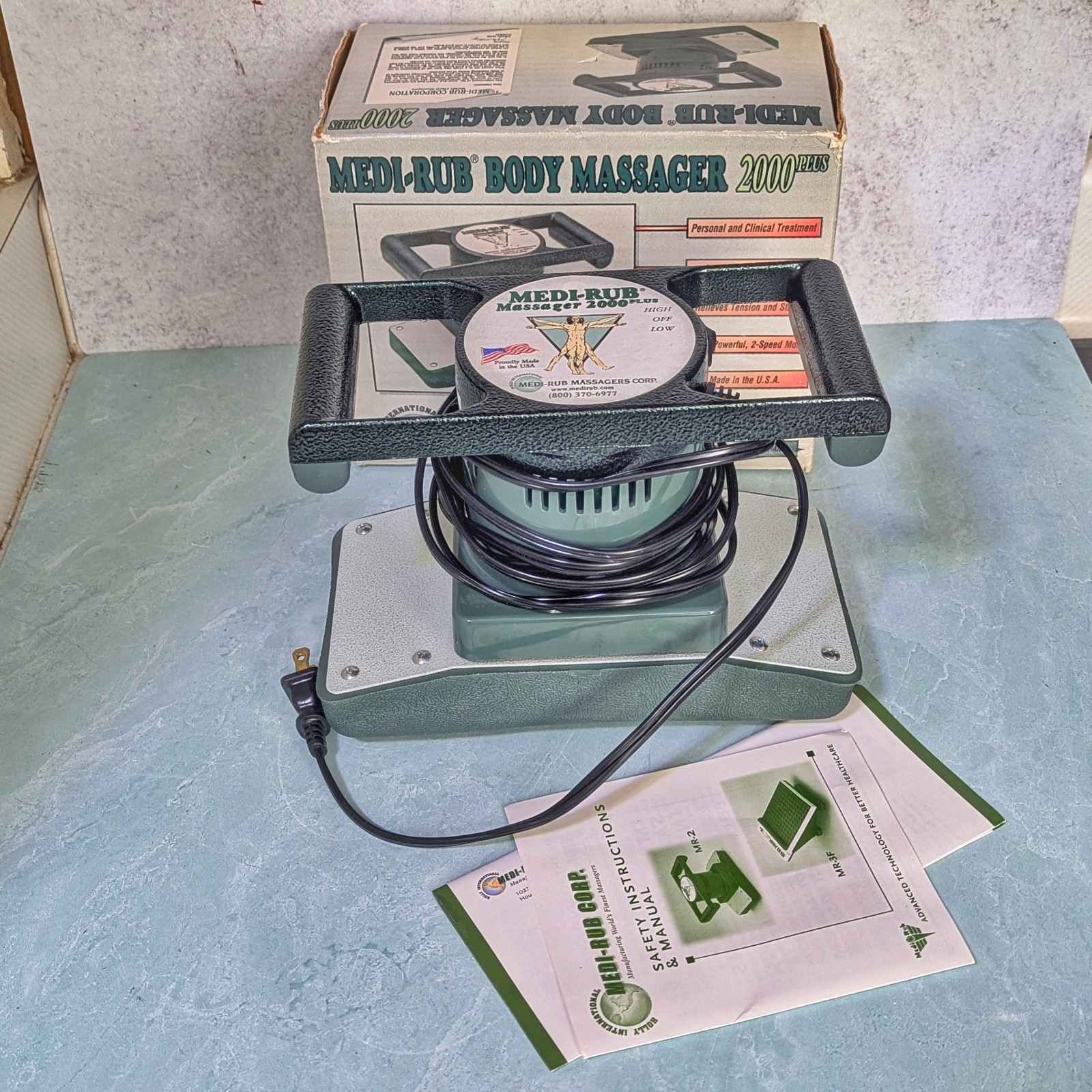 Medi-Rub Body Massager 2000 Plus Personal Clinical 2 Spee USA Brand New Open Box