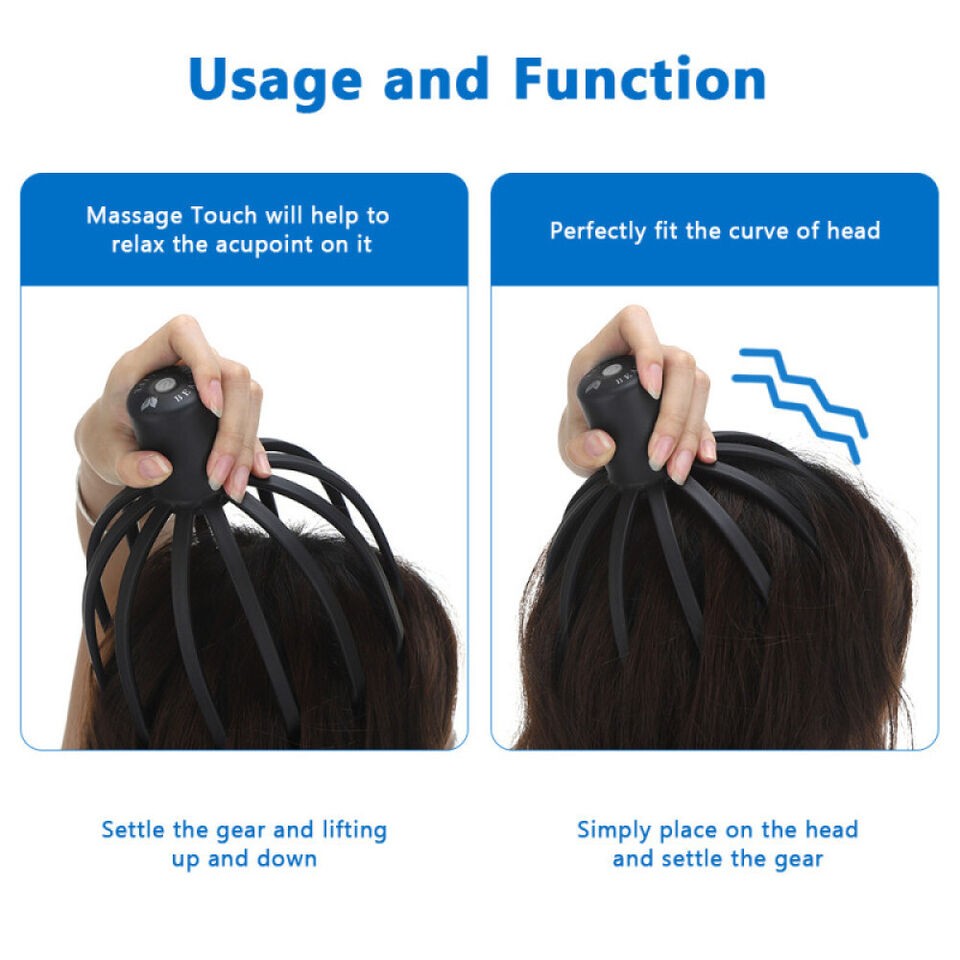 Octopus Scalp Massager, Electric Scalp Massager with 3 Modes Head Massager Relax