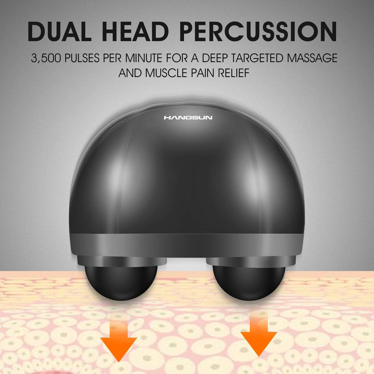 Handheld Neck Back Massager for Pain Relief Deep Tissue, Electric Double Head Pe