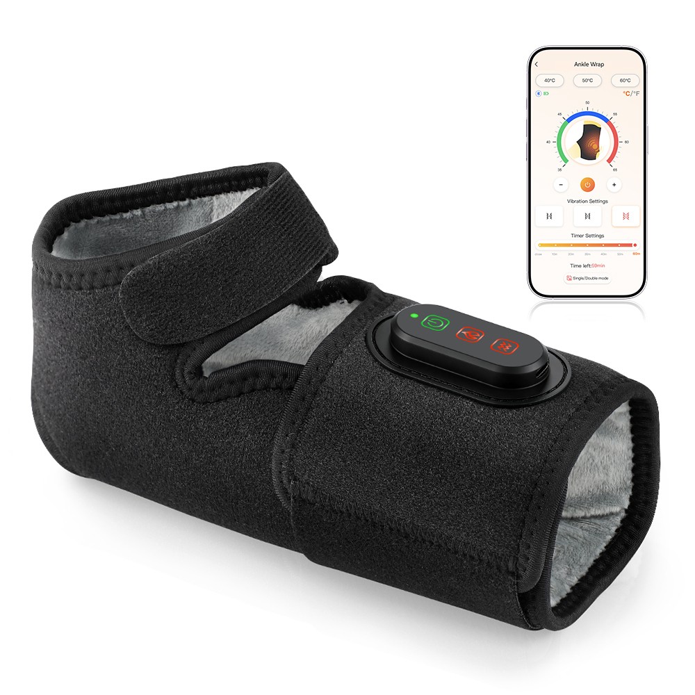 APP Control Foot & Ankle Massager Pain Relief 3 Heating Levels 3 Vibration Modes