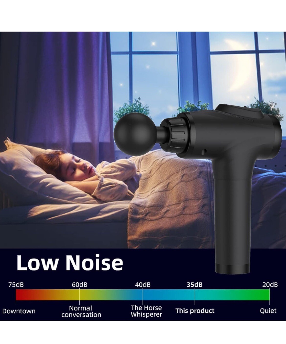 30 SPEED LEVELS, 9 HEADS, MASSAGE GUN HANDHELD DEEP TISSUE, PERCUSSION