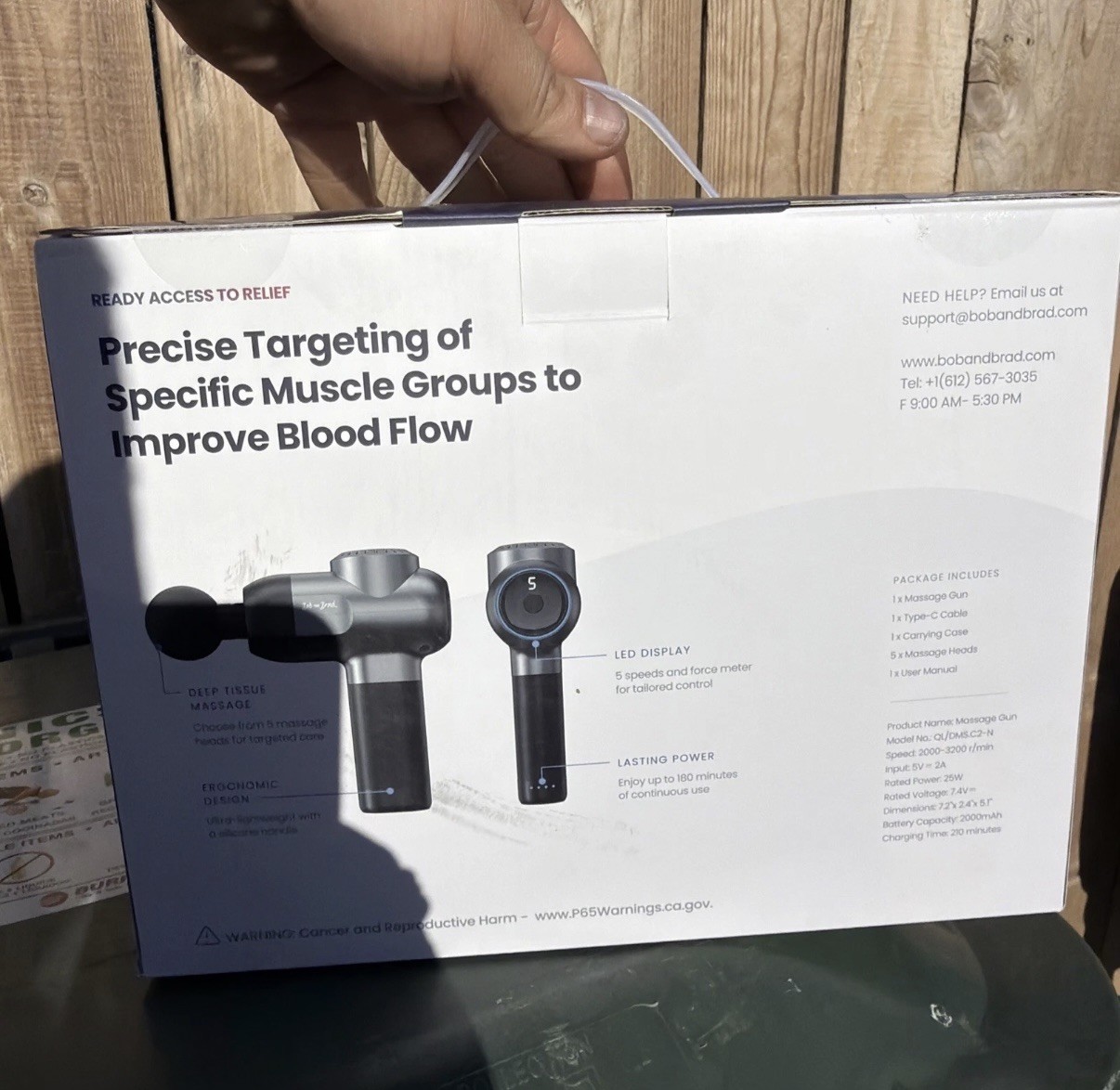 BOB AND BRAD C2 Massage Gun, FSA Eligible & HSA Approved Deep Tissue Percussion