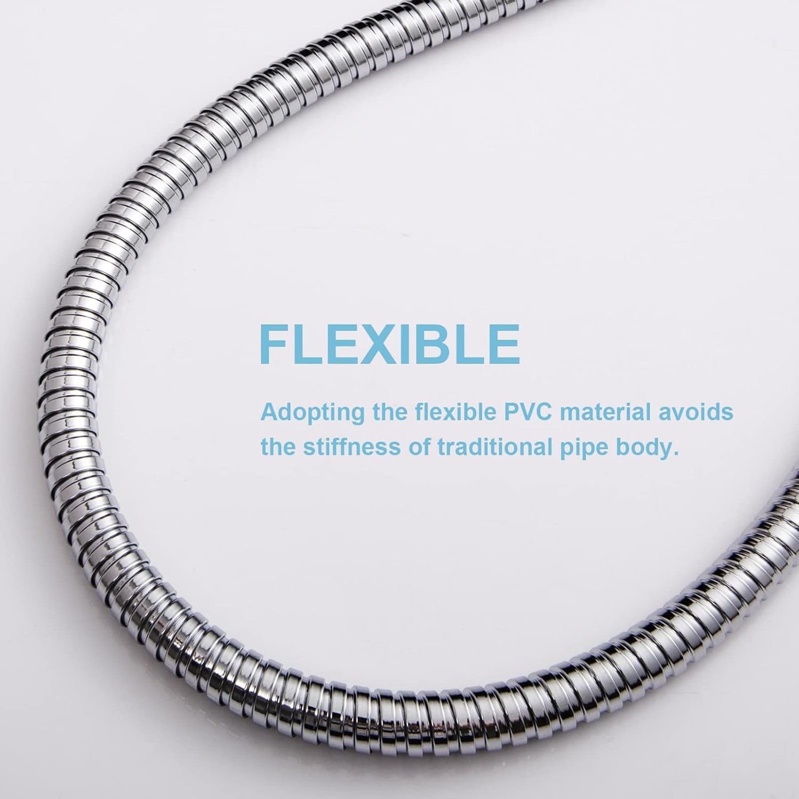 Shower Hose Stainless Steel 48 Inch Bidet Spray Flexible Water Connector Chrome