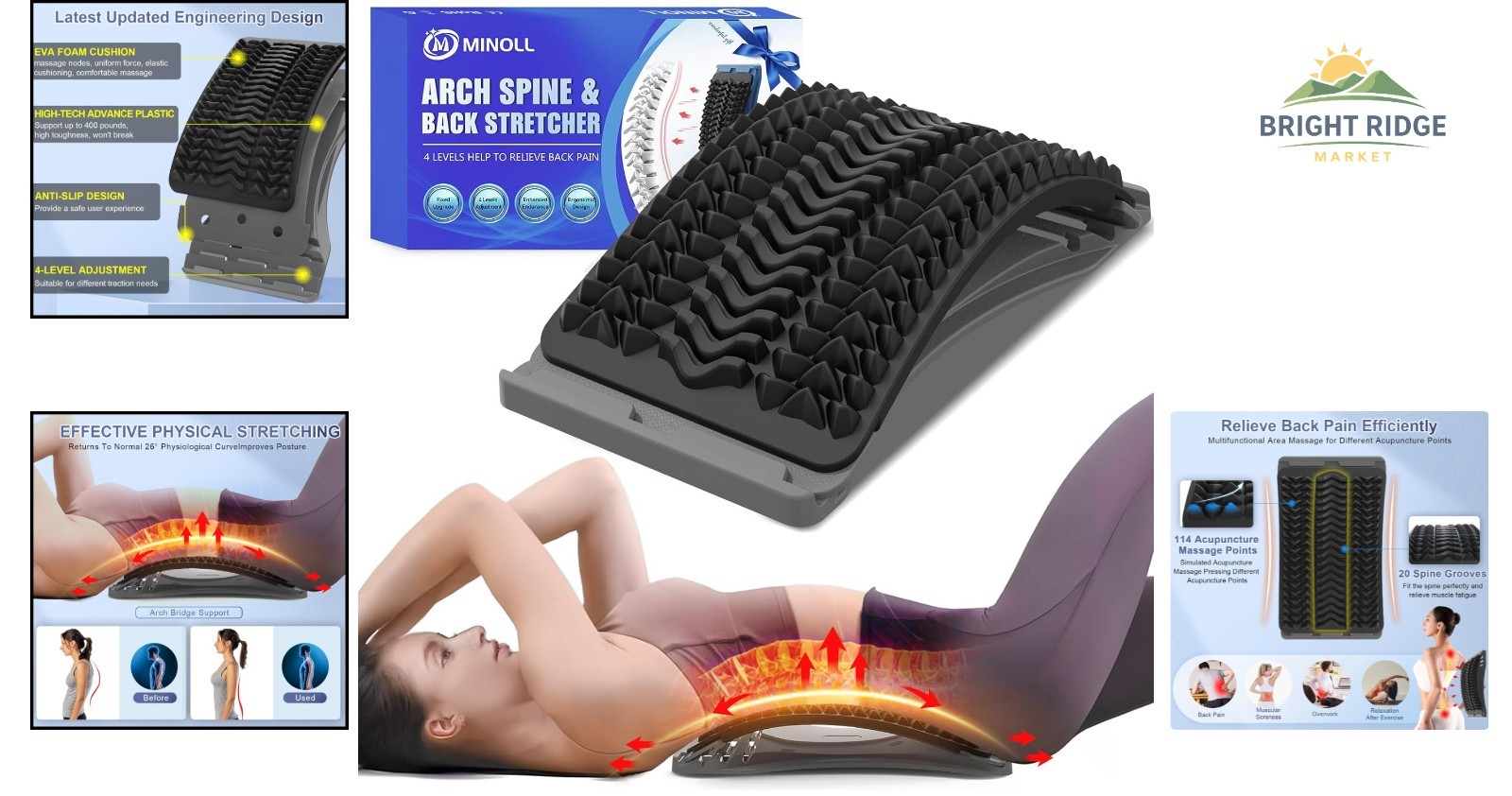 Back Massager with Multi-Level Adjustment for Enhanced Comfort and Relief