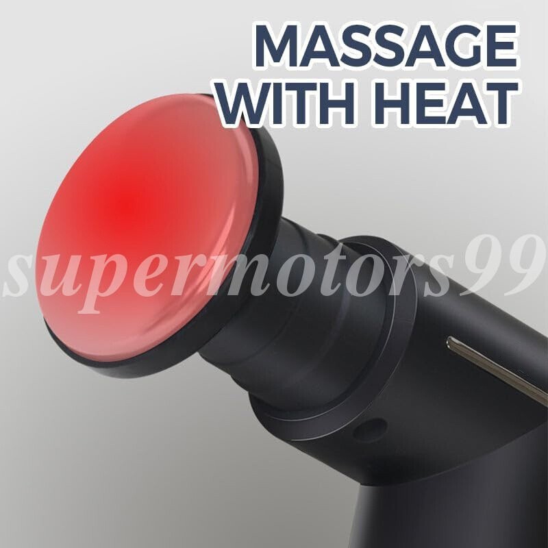 Cold Massage Gun Deep Percussion Tissue Muscle Relax 6 Heads Travel Case LCD
