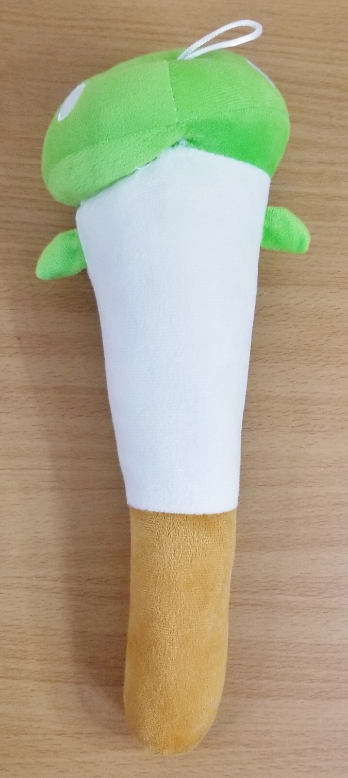 Plush Knock Back Stick Massage 12″ Preowned Mushroom Green White Brown