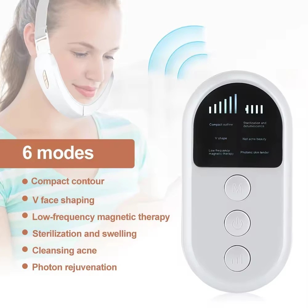 LED Photon Therapy V Shape Face Lift Massager Microcurrent Anti-Aging Device