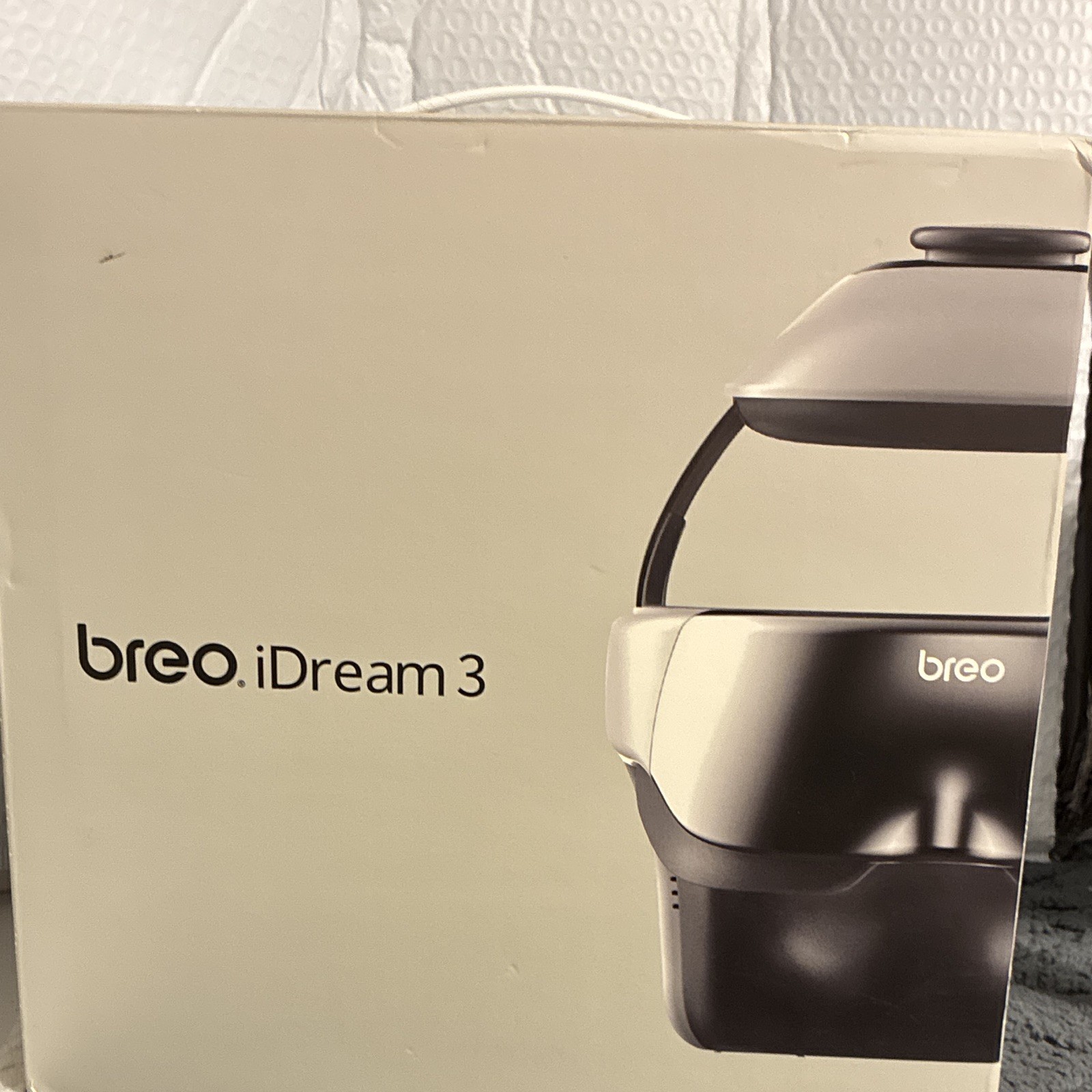 Breo iDream3 Rechargeable Electric Head Massager w/ Remote, Heat White/Black