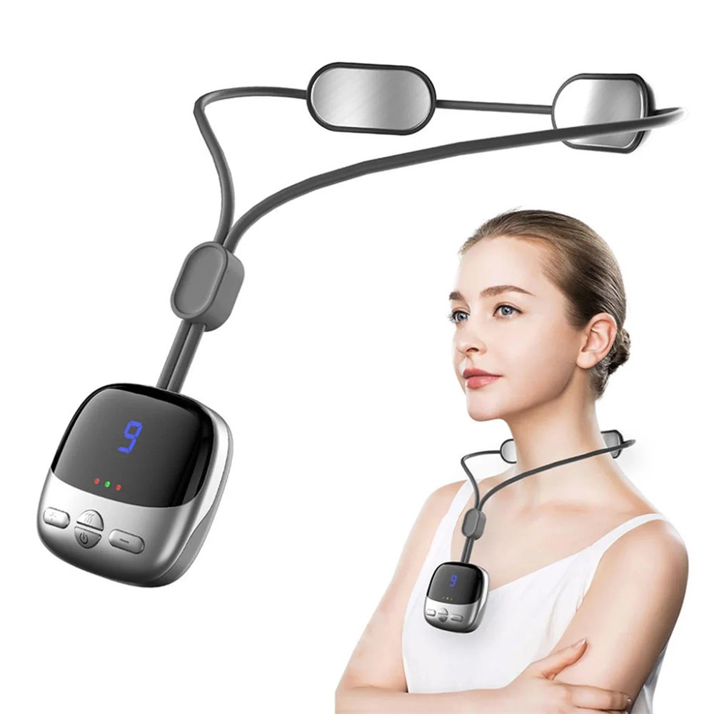Cordless Neck Massager 3 Gear Micro Current Heat Therapy Spine Relaxer Portable