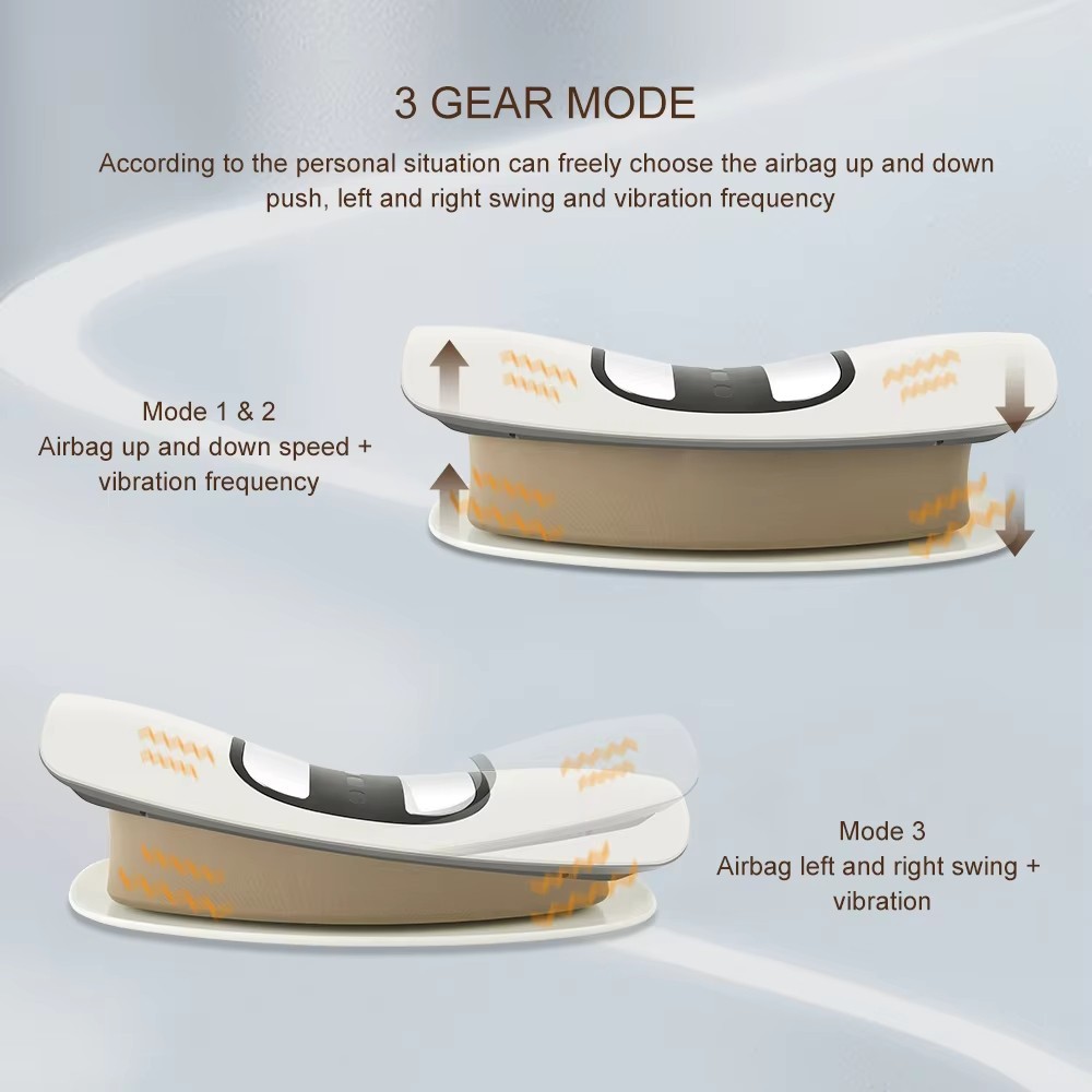 Inflatable Lumbar Support Cushion Electric Vibration Back Support Pillow